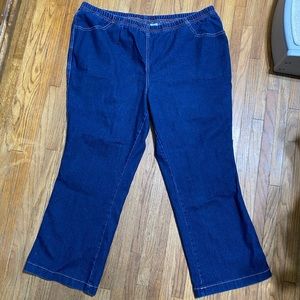 JMS stretchy bootleg denim jeans, 3X(22W/24W) petite